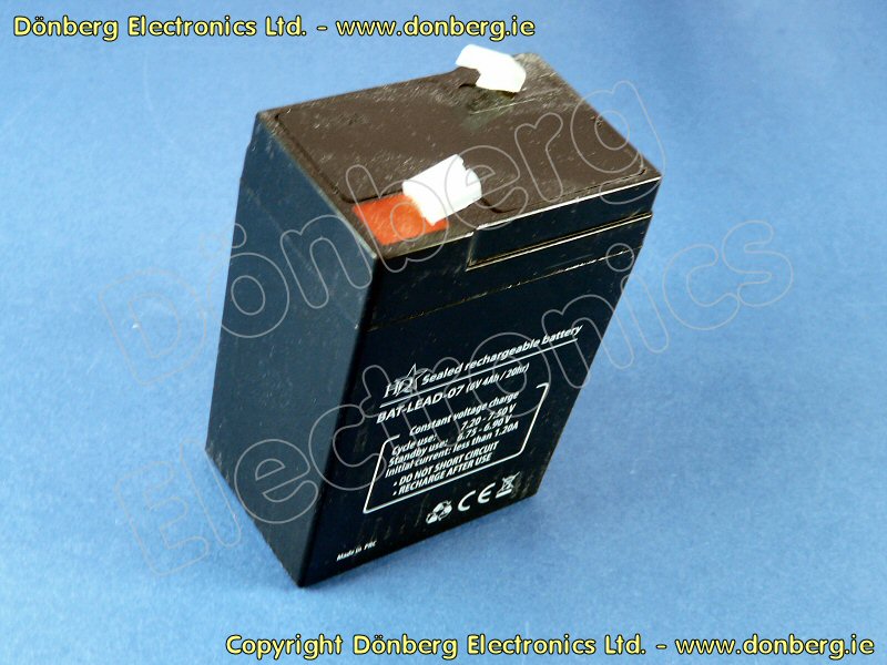 Batteries: BAT-LEAD-07 - BATTERIE 6V/4.0AH CABLE BATTERIE
